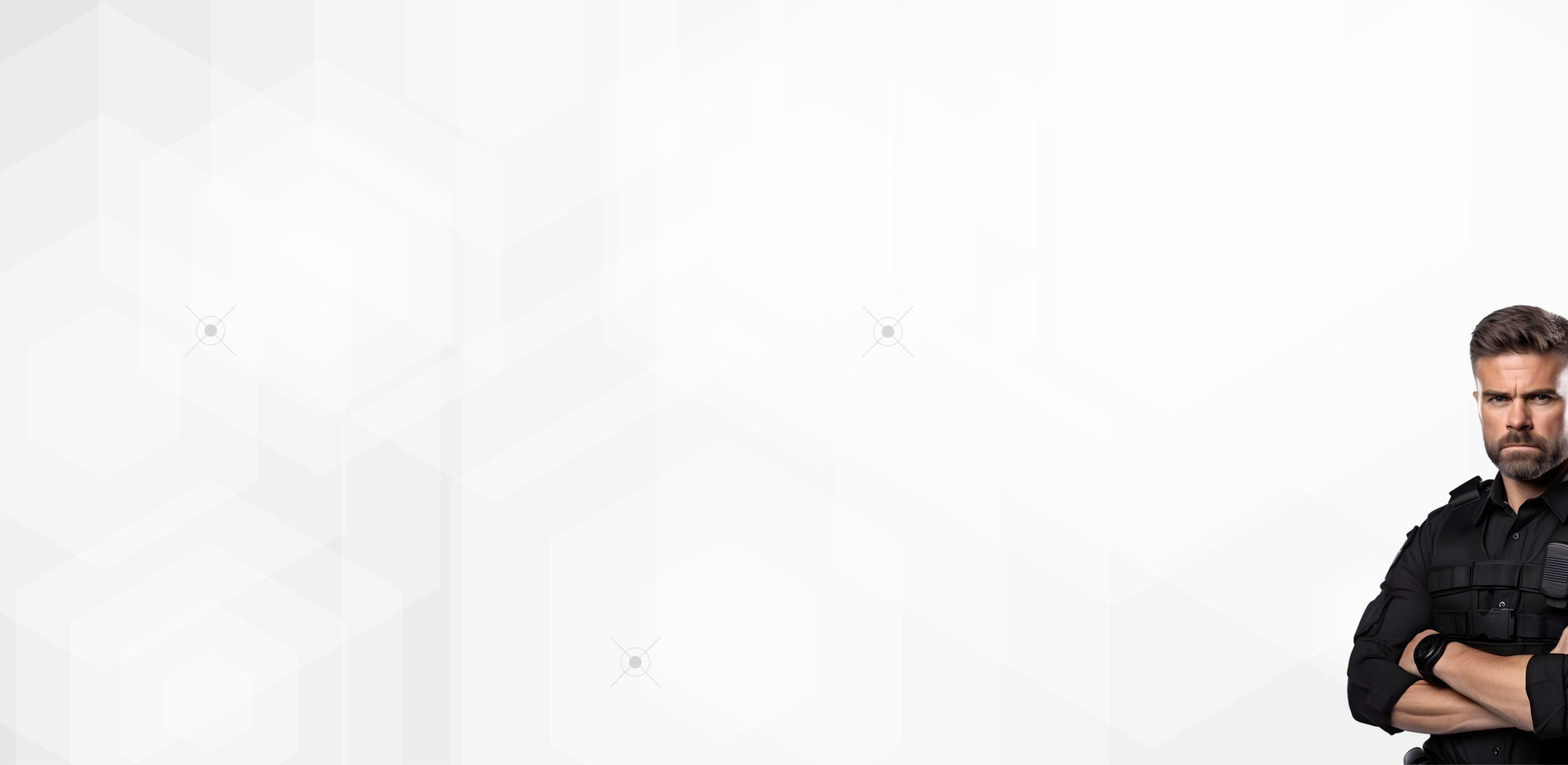 Professional security officer in operations environment